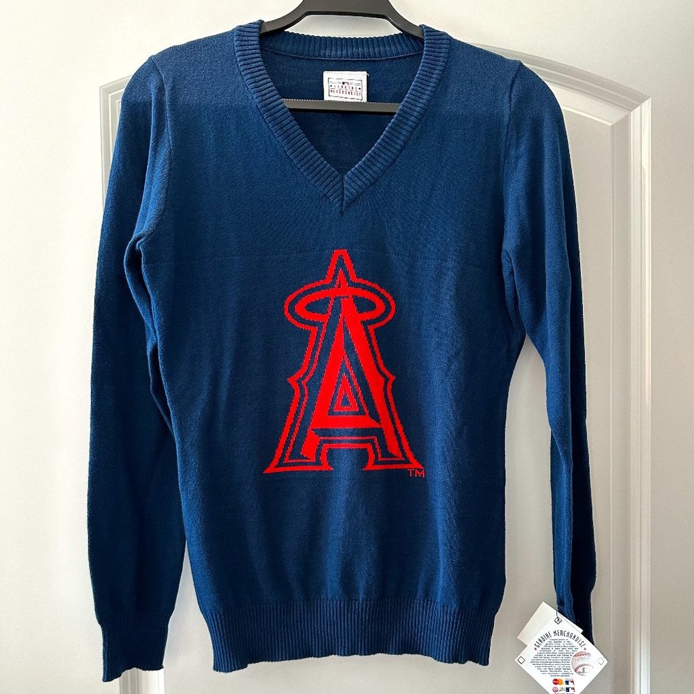 NWT - Navy and Red Los Angeles Angels Baseball Sweater - Medium